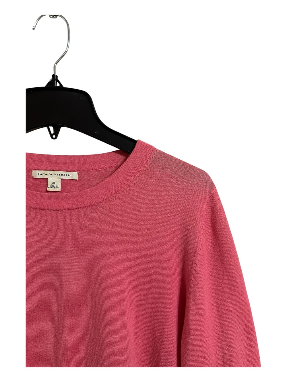 Banana Republic cotton and Cashmere Pink Crew Neck Sweater Size XL - Picture 2 of 8